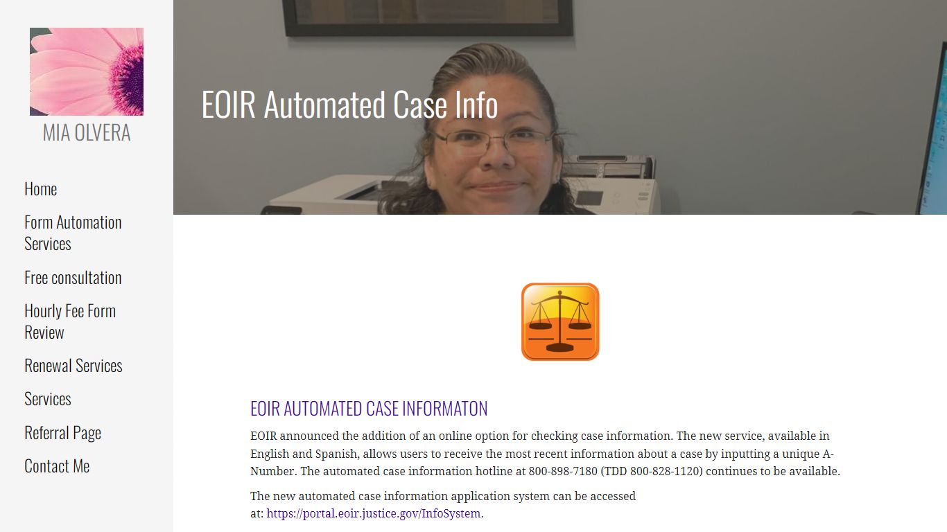 EOIR Automated Case Info – Mia Olvera